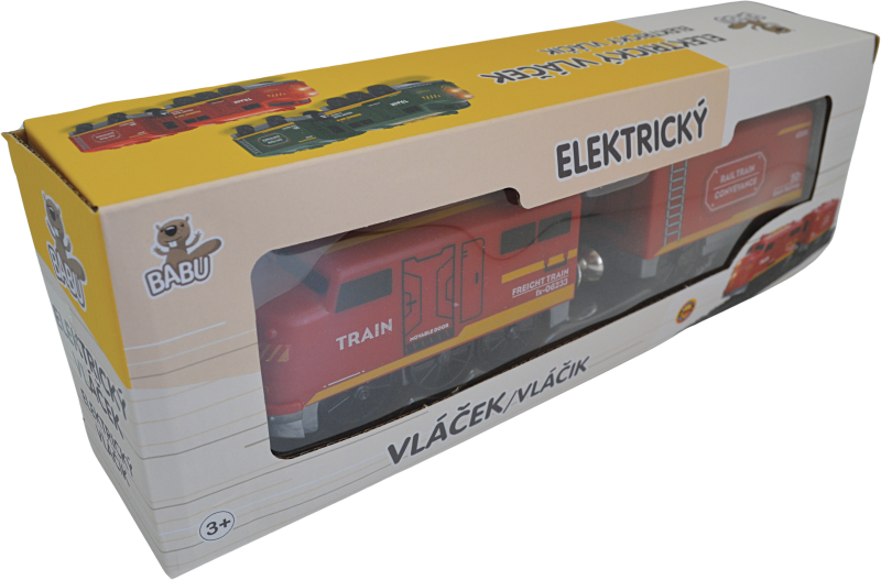 BABU vláčky - Elektrický vláček červený - set 2 ks