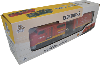 BABU vláčky - Elektrický vláček červený - set 2 ks