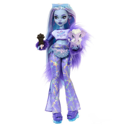 Panenka Monster High monsterka Abbey s mazlíčkem