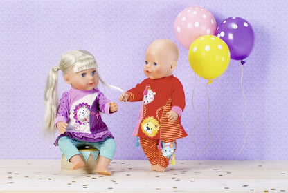 Dolly Moda Letní oblečení 43 cm fialové