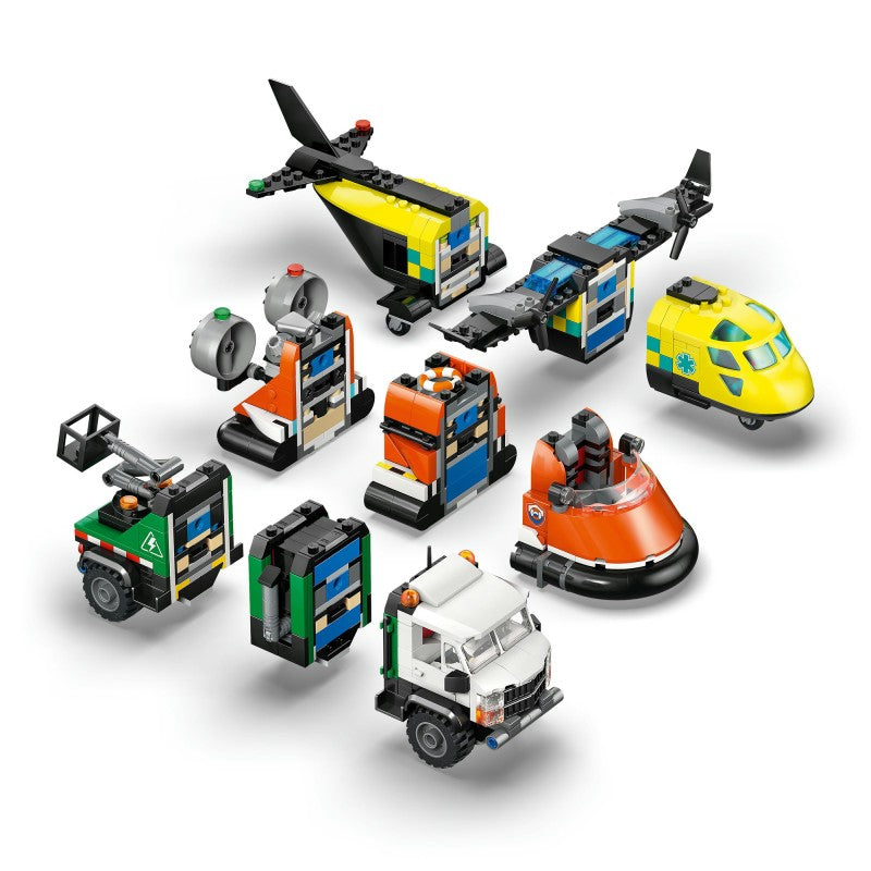 LEGO® 60505 City Remix: Letadlo, servisní vůz a vznášedlo