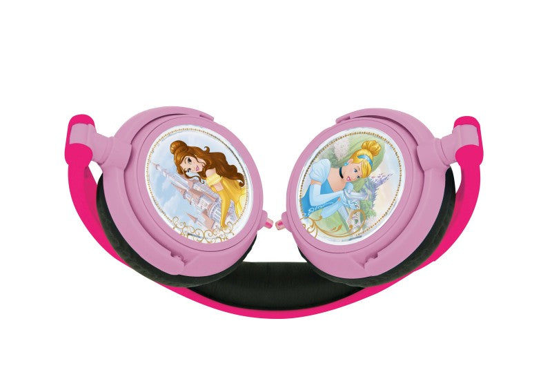 Lexibook skládací drátová sluchátka Disney princezny s limitem hlasitosti