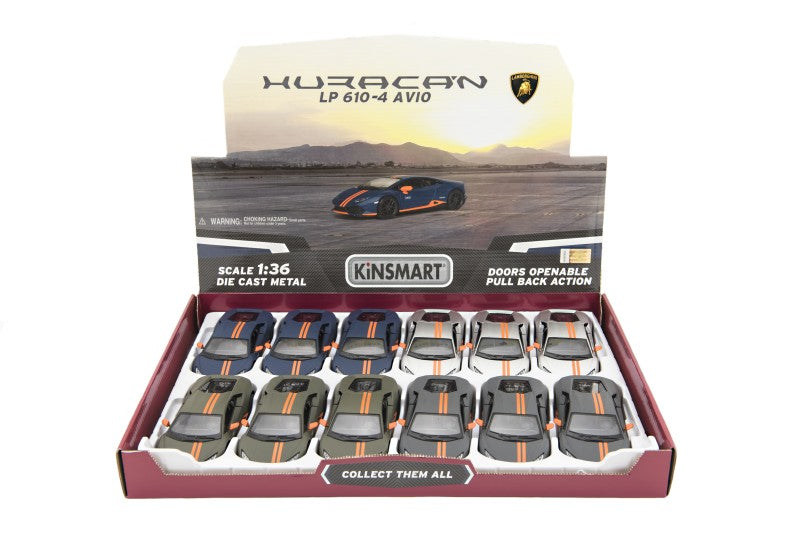 Auto Kinsmart Lamborghini Huracan kov/plast 12cm bílé