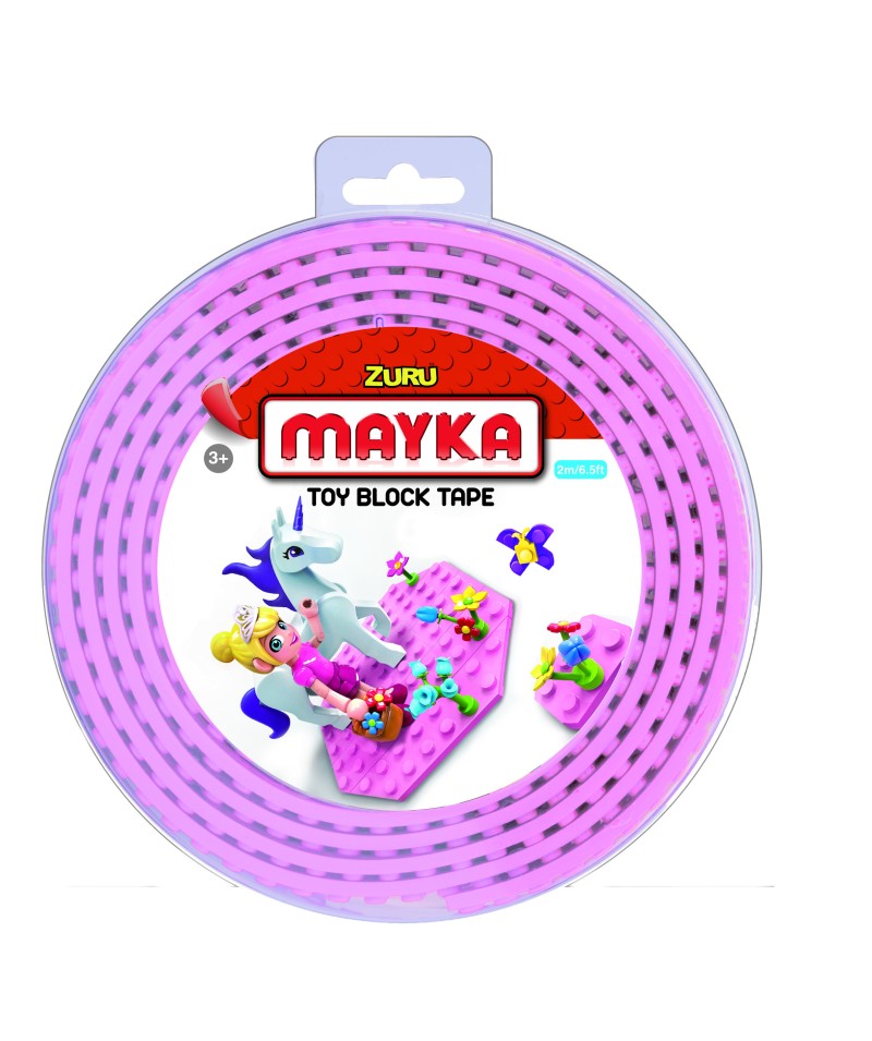 Stavebnicová páska Mayka 2 m růžová