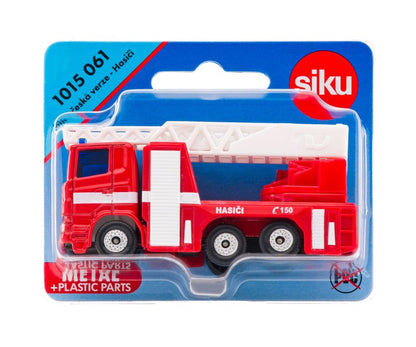 SIKU česká verze - hasičské auto s výsuvným žebříkem