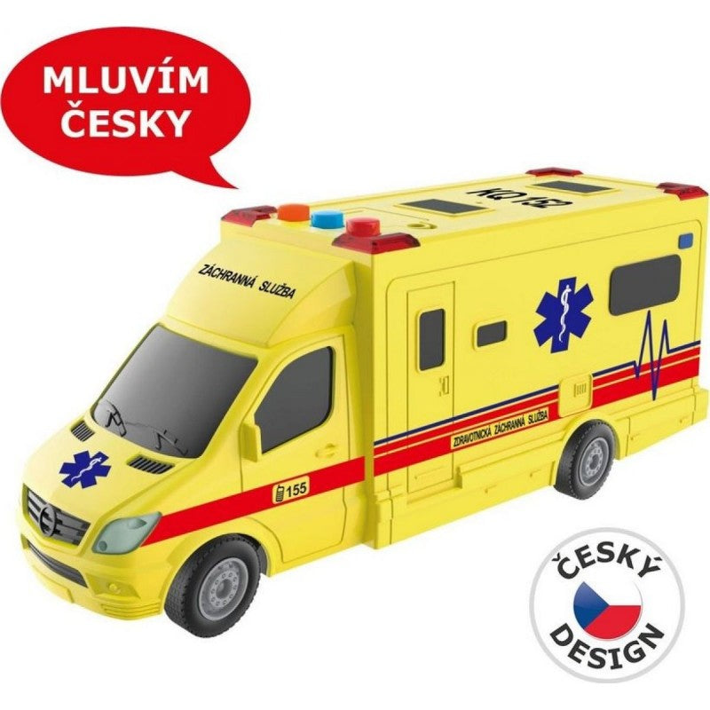 Sanitka na setrvačník, na baterie se světlem a zvukem, 8 x 1