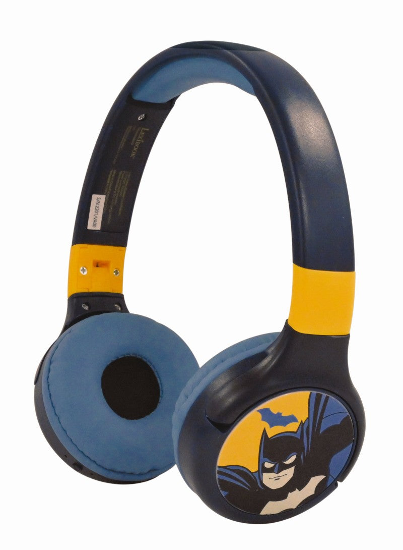 Lexibook 2v1 bluetooth skládací sluchátka Batman s limitem hlasitosti