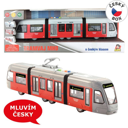 Tramvaj na setrvačník, se světlem a hudbou