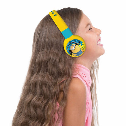 Lexibook 2v1 bluetooth skládací sluchátka Mimoni s limitem hlasitosti
