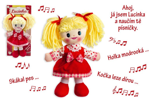 Panenka Lucinka hadrová plyš 30 cm