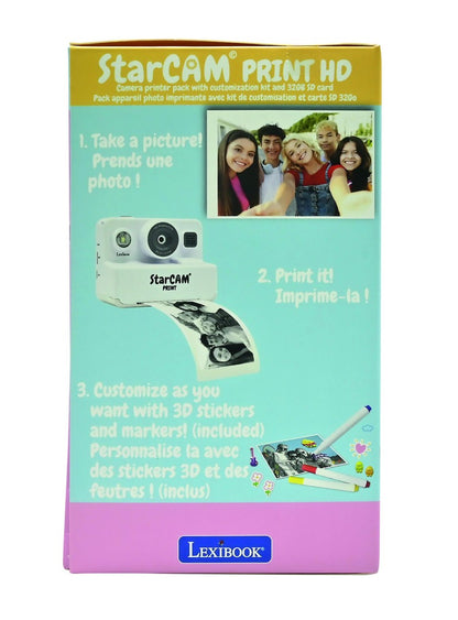 Lexibook dětský instantní HD fotoaparát StarCAM s tiskárnou