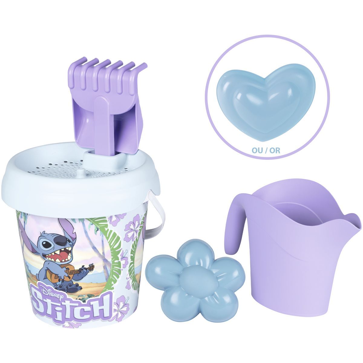 Smoby Kyblíček Stitch s konvičkou a přísl., střední