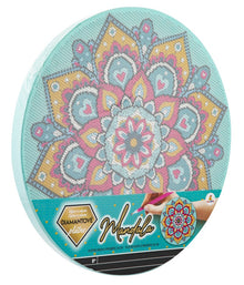 Diamantové malování mandala růžová