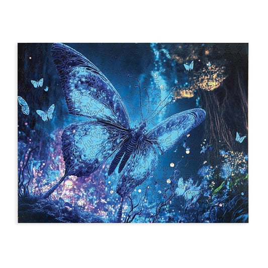 Wooden puzzle Fluorescent Butterfly A3