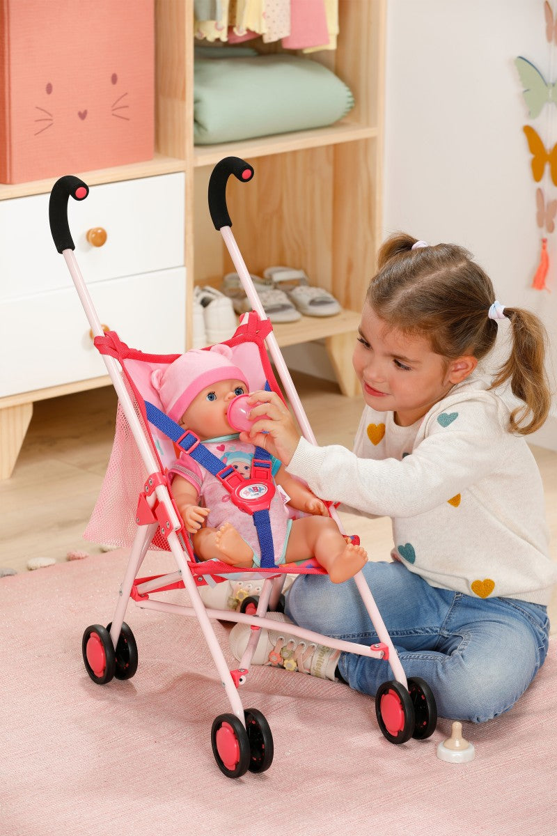 BABY born Kočárek hole se síťkou - růžový