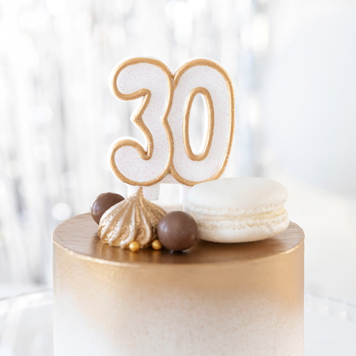 Svíčka číslo zlatá 30
