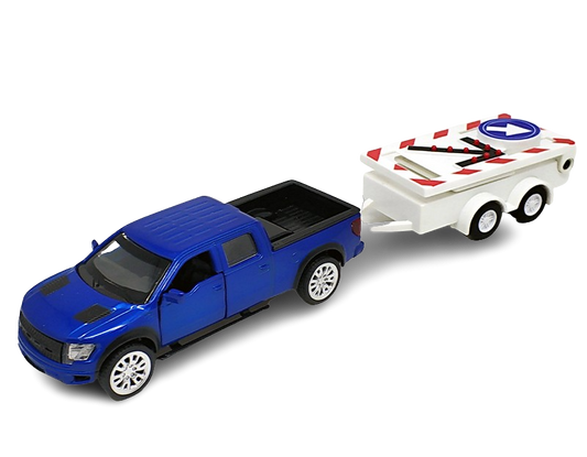 1:52 Ford F-150 SVT Raptor se silničním výstražným vozidlem