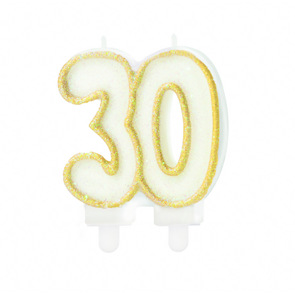 Svíčka číslo zlatá 30