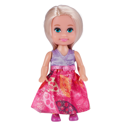 Princezna Sparkle Girlz malá v kornoutku růžové šaty-blond vlasy