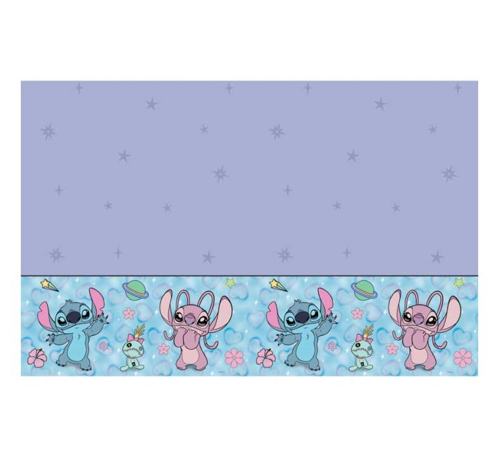 Ubrus plastový Stitch a Angel Cute 120 × 180 cm