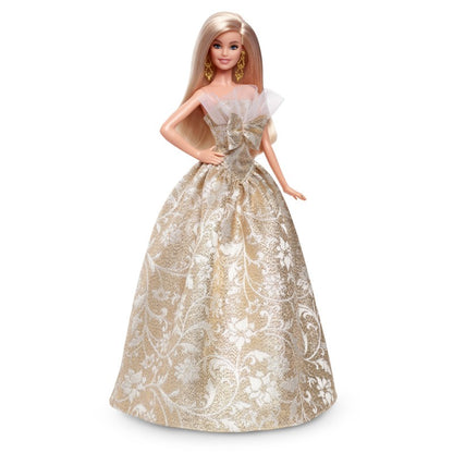 Barbie vánoční panenka blondýnka 2025