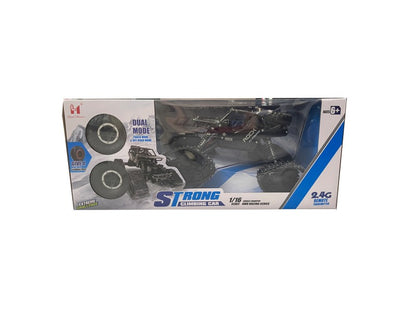 Terénní duální auto 1:16 červené