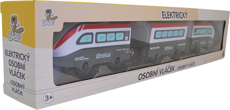 BABU vláčky - Elektrický osobní vláček - set 3 ks