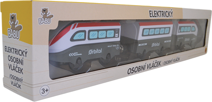 BABU vláčky - Elektrický osobní vláček - set 3 ks