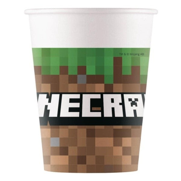Minecraft party - Kelímky papírové 200 ml 8 ks