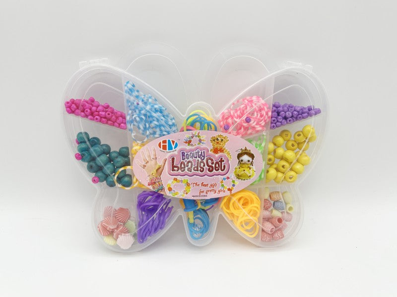 Sada gumiček a korálků 338ks na výrobu náramků Loom Band - m
