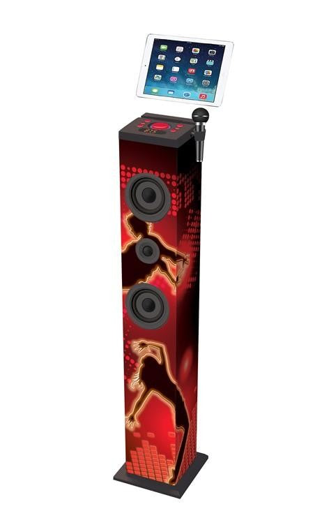 Lexibook výkonný Bluetooth věžový reproduktor s mikrofonem a světelnými efekty