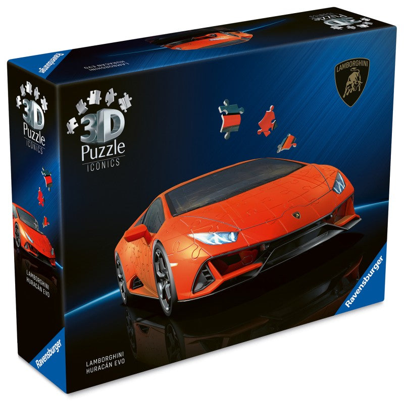 Puzzle 3D Iconics: Lamborghini Huracán Evo oranžové