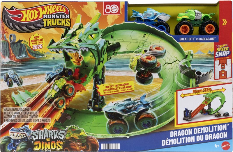 Hot Wheels monster trucks dráha dračí zkáza