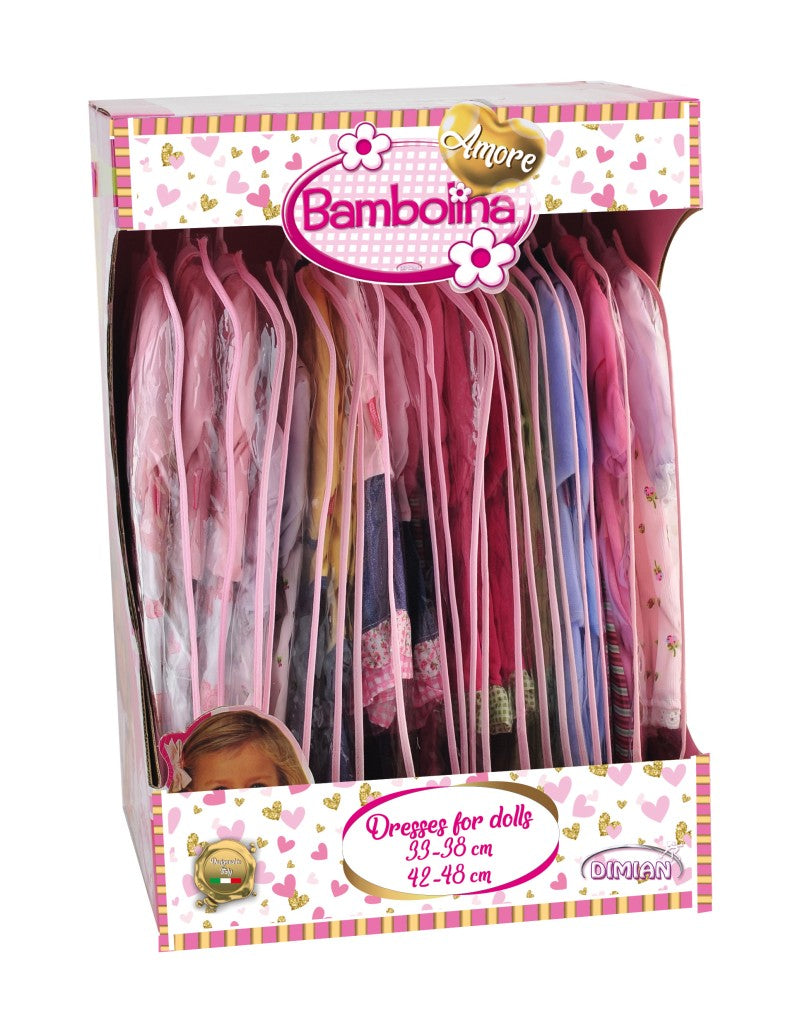 Oblečky pro panenku 42-48 cm Bambolina Amore sukýnka a klobouček