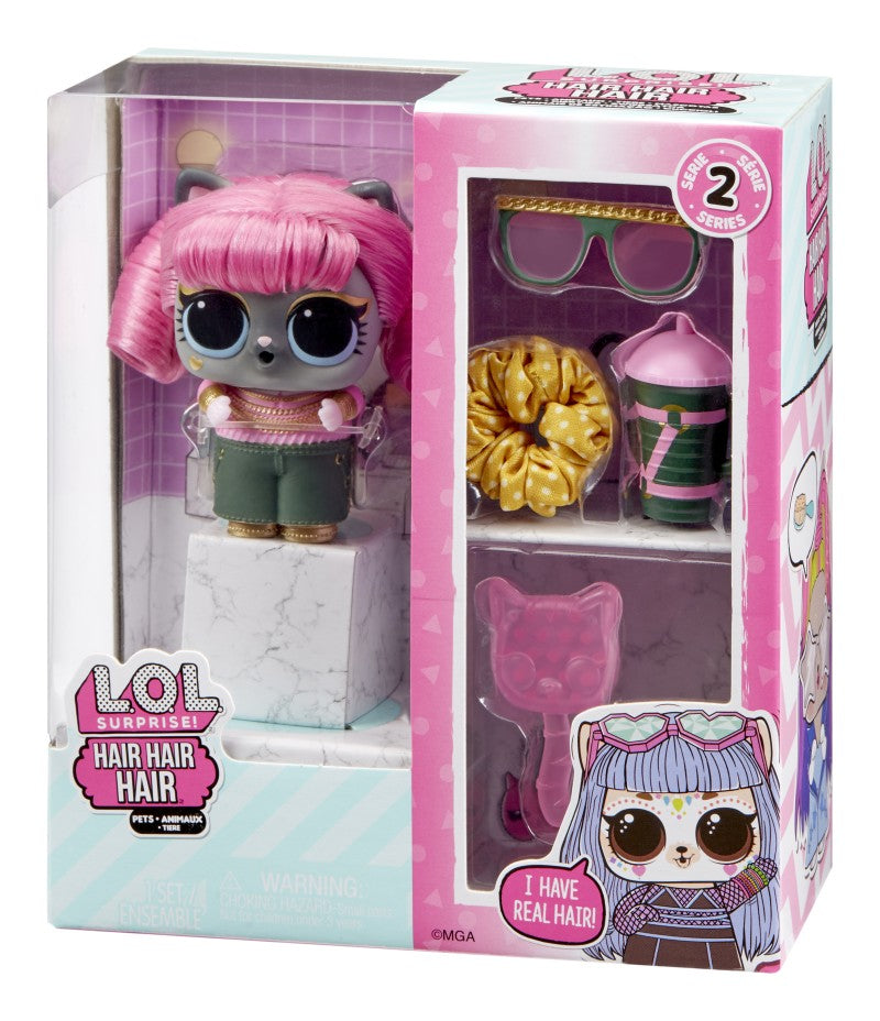 L.O.L. Surprise! Hair Hair Hair Zvířátko, PDQ fialové vlasy