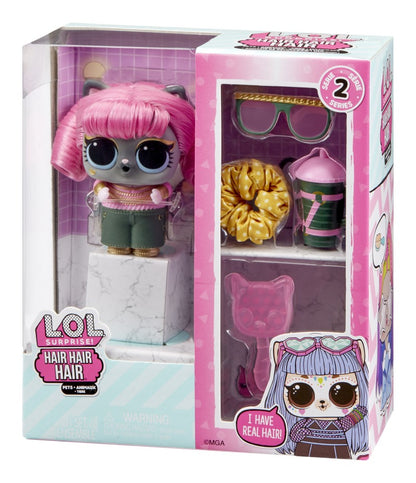 L.O.L. Surprise! Hair Hair Hair Zvířátko, PDQ fialové vlasy