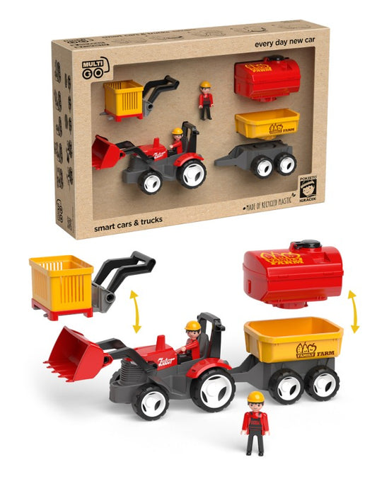 MultiGO ECO Farm set - figurky Igráčků farmářů s traktorem