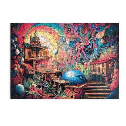 Wooden puzzle Trippy World A3