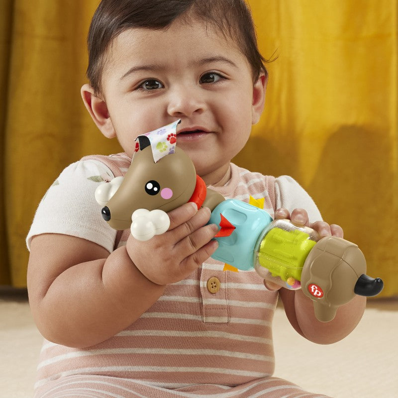 Fisher Price chrastící a klapající jezevčík