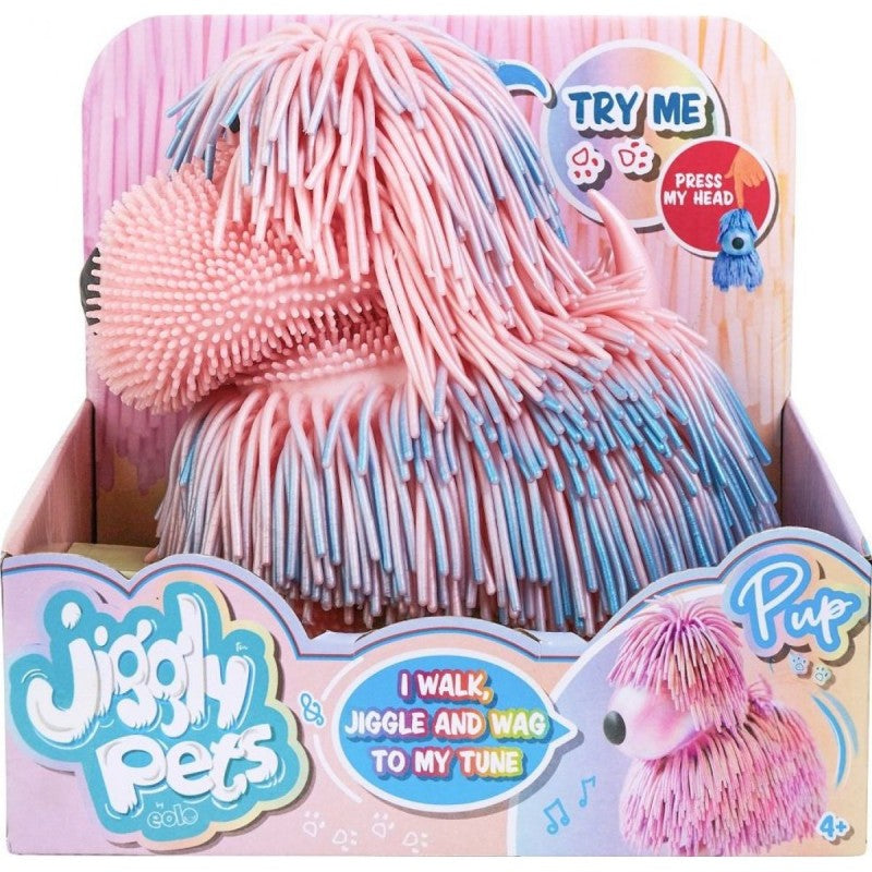 Pejsek - mazlíček Jiggly perleťový růžový