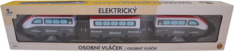 BABU vláčky - Elektrický osobní vláček - set 3 ks