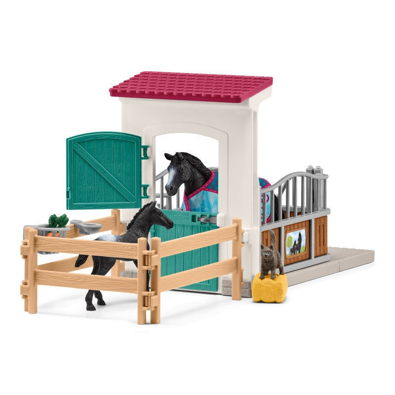 schleich® Horse Club 42611 Box pro koně s klisnou a hříbětem