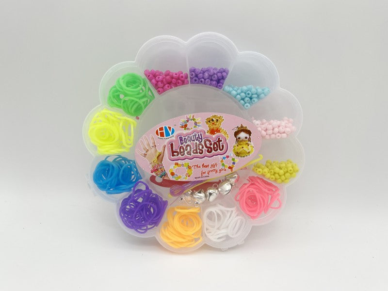 Sada gumiček a korálků 365 ks na výrobu náramků Loom Band