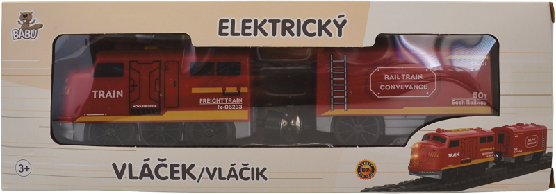 BABU vláčky - Elektrický vláček červený - set 2 ks