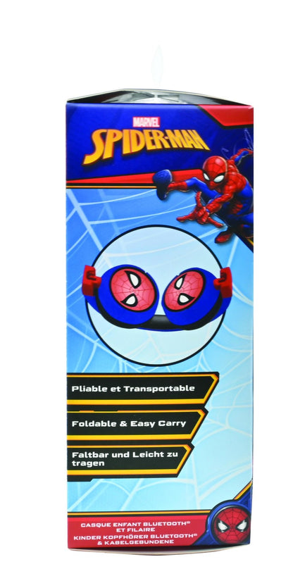 Lexibook 2v1 bluetooth skládací sluchátka Spiderman s limitem hlasitosti