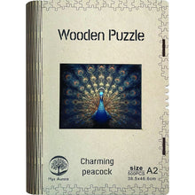 Wooden puzzle Charming peacock A2