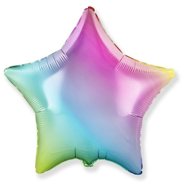 Balónek foliový Hvězda Duhová 46cm