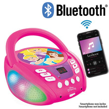 Lexibook CD přehrávač Disney princezny s bluetooth a světelnými efekty