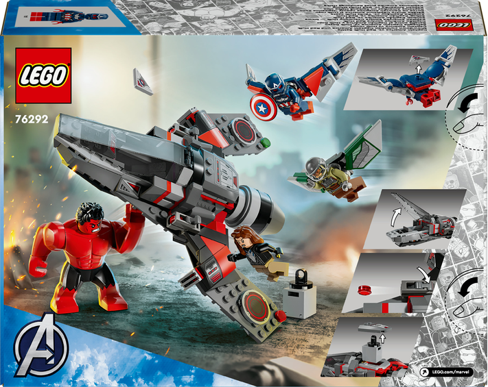 LEGO® Marvel 76292 Souboj: Kapitán Amerika vs. Red Hulk