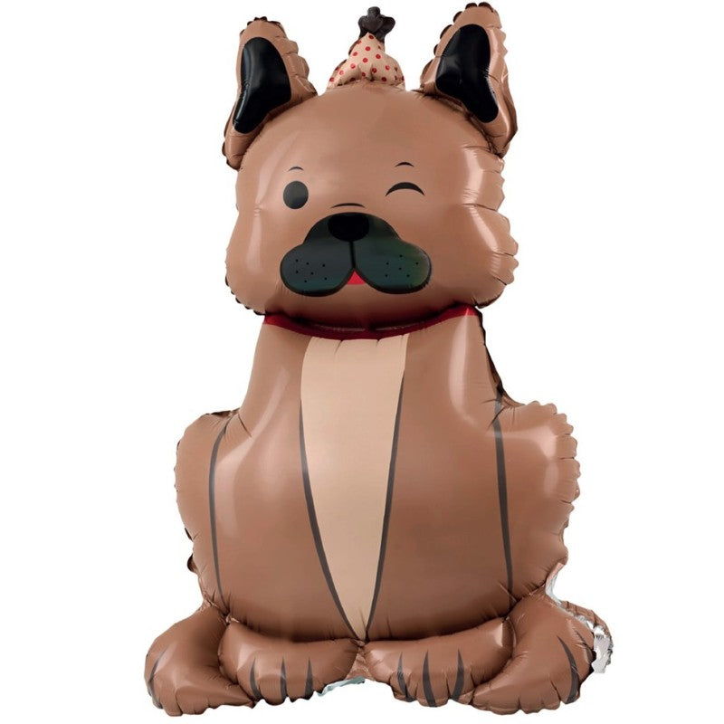Balónek foliový stojací Bulldog s Kloboukem 60x98cm